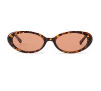 Ggpyyon Occhiali da sole ovali retrò per donne uomini alla moda piccoli occhiali da sole ovali anni '90 occhiali da sole vintage sfumature, Leopardo/Marrone, Small