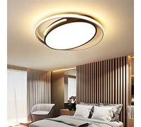 GGQEM Plafoniere dimmerabili da soffitto a Filo, Soggiorno, Sala da Pranzo, Camera da Letto, Lampada con Telecomando, Design ad Anello, lampadario Ovale con Paralume in Acrilico per Corr