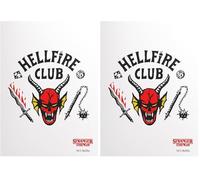 ggs15024ml- 50 standard size sleeves - stranger things - hellfire club (Confezione da 2)