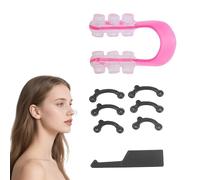 GGUFAY 1 set Clip per modellare la forma del naso, Clip per il ponte nasale in silicone, Clip magica per il sollevamento del naso indolore, Massaggiatore per il naso