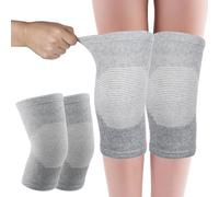 GGUFAY 2 Pezzi Ginocchiere in bambù a compressione, ginocchiera da uomo e donna, supporto al ginocchio con compressione,ginocchiera sport,per pallavolo, allenamento, ginocchiera artrosi (L)