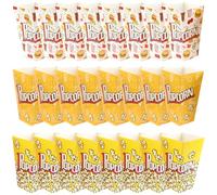 GGUFAY 24 Pcs Mini Sacchetti Pop Corn,Pop Corn Caramello Piccoli, Popcorn Box,per Popcorn a Righe Retrò per Cinema, Teatro, Compleanno,Feste a Tema,9 * 5.7 * 16CM(3 Stili)