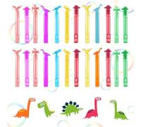 GGUFAY 24pcs di Mini bolle di Sapone, con Manici Dinosauro in 6 Colori Diversi,Riempitivi per Sacchetti per Bambini,Ideale per Compleanno, Regali e Pensierini di Fine Festa,Nessun liquido