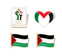 GGUFAY 4 spille palestinesi per bandiere nazionali palestinesi per donne e uomini, badge con risvolto in smalto per pacifisti patrioti e musulmani decorazione interna esterna