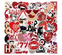 GGUFAY 50 Pezzi di Adesivi delle Downtown Y2K, Adesivi Vinile Impermeabili, Stickers per Pc Computer Portatile Chitarra Skateboard Bottiglia Termica Journal Scrapbooking