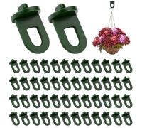 GGUFAY 50 Pezzi Gancio per Serra,Sostegni Robusti Per Piante,Clip per Serra in Plastica,Clip per Appendere Vaso di Fiori per Piante Set di Clip per Appendere, per Serra e Paradiso