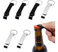 GGUFAY Apribottiglie Birra, 6 Pezzi Apribottiglie Portachiavi, Mini multifunzionale Apribottiglie in Alluminio, per Feste, Festival, Raduni
