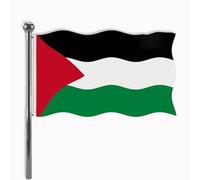 GGUFAY Bandiera Palestina 150 x 90 cm,Doppio Lato con Occhielli Ottone, Resistente alle Intemperie,per Festa Nazionale Celebrazione Giardino Casa Indoor Outdoor Decor