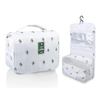 GGUFAY Beauty Case da Viaggio, Borsa da toilette da viaggio, Grande Borsa da Toilette da Appendere, Portatrucchi da Viaggio Impermeabile con Gancio per Appendere(cactus)