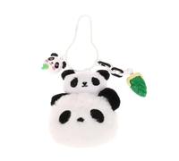 GGUFAY Ciondolo Panda di peluche, carino Panda Doll portachiavi, Kawaii Panda ciondolo decorazione dello zaino, Cartoon Plush Panda Charm (02)