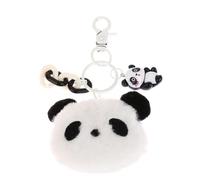 GGUFAY Ciondolo Panda di peluche, carino Panda Doll portachiavi, Kawaii Panda ciondolo decorazione dello zaino, Cartoon Plush Panda Charm (01)