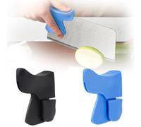 GGUFAY Coprimanico Per Coltelli, Protezione In Silicone Per Il Dorso Del Coltello, Protegge Le Dita Quando Si Tagliano Gli Alimenti, Blu, 2 Pz