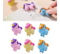 GGUFAY Gomme da Cancellare, Unicorno, Regalini Fine Festa Compleanno Bambini, Articoli di Cancelleria per la Scuola dei Bambini, Roba Fantastica, 6 Pezzi