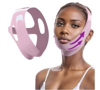 GGUFAY Maschera per Lifting,per Doppio Mento Maschera,Si indossa per due ore al giorno, può essere utilizzato anche mentre si dorme,Viola