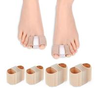 GGUFAY Separatori per Alluce Valgo, Separatore Dita Piede in Silicone, Correttore Separadita, 2 Diverse Misure, Adatto per Bunion e Dita Sovrapposte, Alluce Valgo, Uomini E Donne, 4 Pezzi