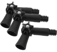 Gguwug 3pcs Accessori per Mop con Giunto Universale Adattatore per Spazzola per Asta di Prolunga Adattatore per Punta della Cerniera Punta Filettata Ad Angolo Black Plastica