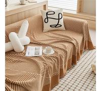 GGWYBAFS Copridivano moderno e minimalista a tutta altezza, copridivano a coperta, design semplice for tutte le stagioni, monoblocco, facile da installare.(Brown,180x130cm/71x51in)