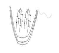 GGYTMQL 1 set di gioielli da ballo set Collana elegante e orecchini per donne Accessori durevoli e resistenti all'usura per le feste presenti per la festa della mamma e occasioni speciali