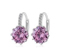 GGYTMQL 12 Orecchini di gemme di gioielli in argento trendy optionali in stile gocce per le orecchie in stile corto con gocce di zircone da 10 mm