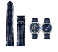 GGYTMQL 19mm 20mm 21mm Watch Band Banco di cuoio in pelle Cinta di guardia con fibbia farfalla ， per Masters Collection L3 L4 L2.628/L2.673 Serie di orologio Sostituzione cinghia