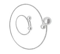 GGYTMQL 2 pezzi Pearl Choker Necklace Set Women's Fashion Cowelry Collana da sposa Bracciale Elegante Gioielli per occasioni speciali per occasioni speciali