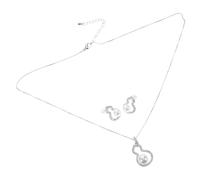 GGYTMQL 2 pezzi Set di gioielli di perle per donne orecchini a forma di zucca unici e collana eleganti per matrimoni Compleanni Madri e feste