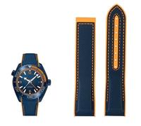 GGYTMQL 20 mm 2 mm di orologio da guardia in gomma in nylon per Omega Seamaster Planet Ocean Men Disployant Clas Clos Cing Watch Silicone Watch