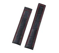 GGYTMQL 20 mm 22m Guida in pelle di cuoio per la serie di cinturini da uomo Banda di qualità di qualità morbida Canda di guardia con fibbia piega Bracciale