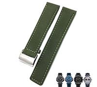 GGYTMQL 22mm Canvas Nylon Watch Strap Blue Green Watch Band per Breitling Chronomat Navitimer Superocean for Men Bracciale