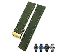 GGYTMQL 22mm Canvas Nylon Watch Strap Blue Green Watch Band per Breitling Chronomat Navitimer Superocean for Men Bracciale