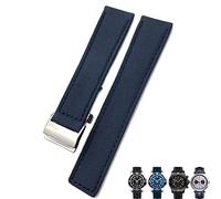 GGYTMQL 22mm Canvas Nylon Watch Strap Blue Green Watch Band per Breitling Chronomat Navitimer Superocean for Men Bracciale