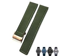 GGYTMQL 22mm Canvas Nylon Watch Strap Blue Green Watch Band per Breitling Chronomat Navitimer Superocean for Men Bracciale