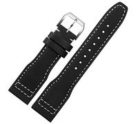 GGYTMQL 22mm la fascia di orologi in pelle superiore per IWC IW326201 / IW377701 Big Pilot Series Genuine Leather Watch Strap (colore: blu azzurro, taglia: 22mm)