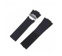 GGYTMQL 25 mm*12 mm blu marrone nero blu impermeabile in silicone in gomma in gomma pieghevole Bracciale con fibbia con fibbia compatibile con la fascia di orologio ulysse