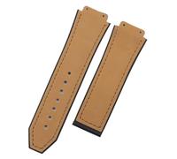 GGYTMQL 25mm*19 mm di orologio di qualità in gomma Sostituzione in pelle compatibile compatibile con accessori fibbie pieghevoli da 22 mm per fusione