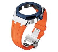 GGYTMQL 4a generazione GA2100 Gomma, Lunetta in Metallo Cinturino Kit con Quadrante Fibbia Farfalla per Uomo/Donna GA2100 Aggiornamento FAI DA TE Accessori di Ricambio Set Cinturino Orologio, A