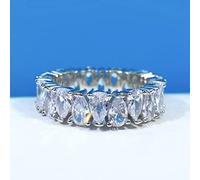 GGYTMQL 925 anelli irregolari in diamante in carbonio con diamante in carbonio in argento in argento per donne scintillanti