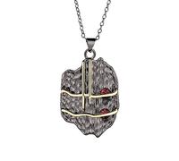 GGYTMQL 925 Catena di Collana a Ciondolo Geometrica della Collana Nera
