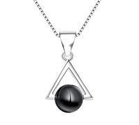 GGYTMQL 925 Catena squisita della Collana a Triangolo Nero