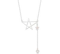 GGYTMQL 925 Collana a Ciondolo a Stella di Nappe Lunghe per Gioielli da Festa delle Donne