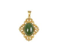 GGYTMQL 925 Collana a Ciondolo hetian Jade Jasper Lady