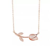 GGYTMQL 925 Collana a Sospensione per incantesimi di Fiori opali per Femmine Femminile clavicola Gioiello a Catena