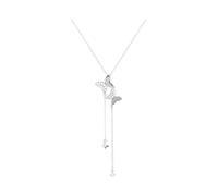GGYTMQL 925 Collana di Fascino a Farfalla a Doppia Farfalla di Cristallo 925 per Le Donne prevenire l'allergia