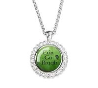 GGYTMQL 925 Collana di Foglie Verdi in Argento Sterling per Donne Ragazze orgogliose Collana Trifoglio Collana la Fortuna della Collana a Sospensione Verde