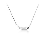 GGYTMQL 925 Collana di melanzane in Argento Sterling Femminile Semplice Versatile Lussuosa Catena di clavicole di Lussuosa Design (Oro Bianco)