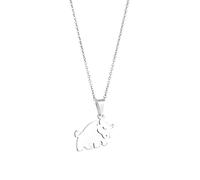 GGYTMQL 925 Collana di Mucca in Argento Sterling per Donne e Uomini, collane di Mucca per Animali, Gioielli di Mucca per Ragazze, Collana di Stampa di Mucche, Collana di Cranio di Mucca, Collana di