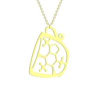 GGYTMQL 925 Collana di serotonina in Argento Sterling per Donne e Uomini, collane molecole della dopamina Formula Chimica Collana di Dna Struttura Serotonin Struttura PENDANTE CHULKER BIOLOGIA