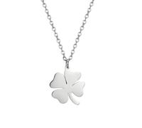 GGYTMQL 925 Collana di Trifoglio a Quattro Foglie in Argento in Argento Sterling per Donne Ciondolo Trifoglio Minimalista - Collana di Trifoglio a Quattro Foglie Collana Alhambra