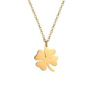 GGYTMQL 925 Collana di Trifoglio a Quattro Foglie in Argento in Argento Sterling per Donne Ciondolo Trifoglio Minimalista - Collana di Trifoglio a Quattro Foglie Collana Alhambra