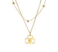 GGYTMQL 925 Collana di Trifoglio a Quattro Foglie Minimalista in Argento Sterling per Donne e Ragazze, Semplice Ciondolo Trifoglio - Collana a Trifoglio a 4 Foglie, Collana Alhambra